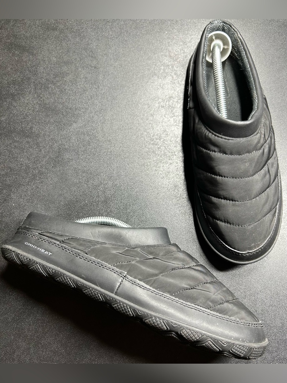 Columbia Men’s Size 10 Packed Out 2 Omni-Heat Black Slip On Slipper Shoes